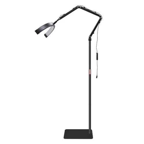 LED Halbmond Beauty Light Farbtemperatur 3000K-6000K Schwenkbar stabile Stand & Telefonhalterung