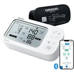 Omron X7 Smart AFib - Blutdruckmessgerät mit AFib-Erkennung - Blutdruckmessgerät mit intelligenter AFib-Erkennung, verbindet sich mit der Omron Connect App für umfassende Gesundheitsüberwachung und einfache Handhabung.