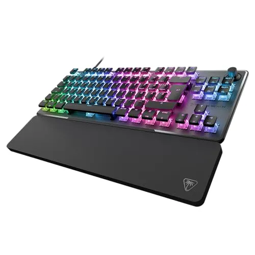 Turtle Beach Vulcan II TKL Pro Gaming-Tastatur - Gaming-Tastatur mit abnehmbarer Handballenauflage und leisen Tasten für komfortables Spielen. Ideal für Gamer, die Wert auf Programmierbarkeit und Tragbarkeit legen.
