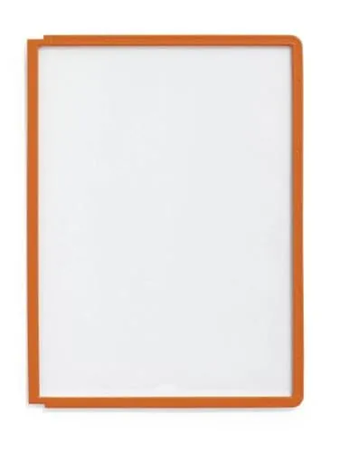Durable Sichttafeln orange Packung a 5 Stück - 5606-09 - Organisationsmittel für eine klare Präsentation, ideal für Büros und Schulen, in leuchtendem Orange für bessere Sichtbarkeit.