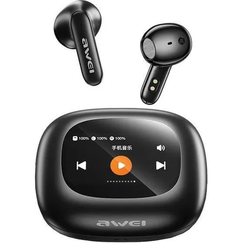 Awei słuchawki Bluetooth 5.4 TP97 TWS + stacja dokująca czarny/black (5 h, Docking, Kabellos) (TP97)
