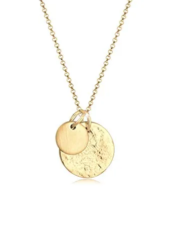 Elli Halskette Damen Plättchen Geo Organic Look in 925 Sterling Silber - Elegante Halskette aus 925 Sterling Silber im modernen Geo Organic Design. Perfekt für jeden Anlass und ein stilvolles Accessoire.