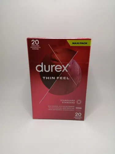 Durex Kondome Gefühlsecht classic Standard Thin Feel Regular Fit 20 Maxi Pack