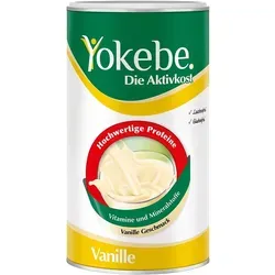 Yokebe Vanille - Diätshake zur Gewichtsabnahme mit Protein - Arzneimittel zur Unterstützung einer kalorienreduzierten Ernährung, versorgt den Körper mit wichtigen Nährstoffen und unterstützt den Energiestoffwechsel durch Vitamine B5 und B12.