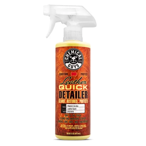 Chemical Guys Leather Quick Detailer 473 ml - Hochwertiger Lederreiniger, ideal für die Pflege und den Schutz von Ledermöbeln und -fahrzeugen, sorgt für einen strahlenden Glanz und verlängert die Lebensdauer des Leders.