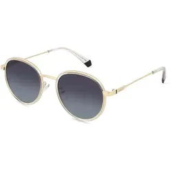 Polaroid PLD 4173/G/S/X Unisex-Sonnenbrille - Sonnenbrillen mit einem eleganten goldenen Edelstahl-Gestell und grauen Vollfarbgläsern, ideal für stilbewusste Träger.