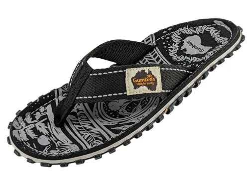 Gumbies Original Islander Flip-Flops - Größe 43, Midnight Black - Nachhaltige Sandalen aus natürlichen und recycelten Materialien, vegan und perfekt für den lässigen Strand-Lifestyle.