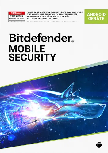 Bitdefender Mobile Security für Android - 1-Gerät, 1,5 Jahre (ESD) - Antivirus & Sicherheit, schützt Ihr Android-Gerät vor Bedrohungen und Malware mit erstklassigem Schutz, einfacher digitaler Download.