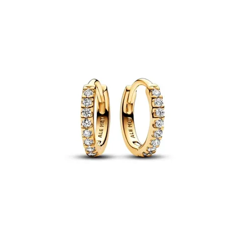 Pandora Funkelnde Umarmung Creolen in Goldfarben - Elegante Creolen mit funkelndem Zirkonia, perfekte Ergänzung für jeden Anlass und ein echter Blickfang.