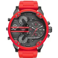 Diesel DZ7370 Herrenuhr Mr. Daddy 2.0 - Rot Schwarz Ø57mm - Armbanduhren für Herren, sportlich-elegantes Design mit großem Ø57mm Gehäuse und Datumsanzeige, ideal für modebewusste Männer.