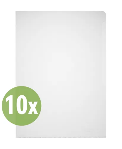 10x Durable Prospekthüllen A4 Sichthüllen genarbt oben&rechts o. 100my 233719