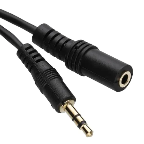 kenable Schlanke Linie Profi 3,5 mm Klinkenstecker Zum Stereo Klinkenstecker Buchse Kopfhörer Verlängerung Kabel 1 m [1 Meter/1m]