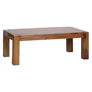 Mid.you Couchtisch aus Sheeshamholz - Rechteckiger Couchtisch aus massivem Sheeshamholz, handgefertigt und einzigartig, ideal für ein authentisches Wohnzimmer-Ambiente.