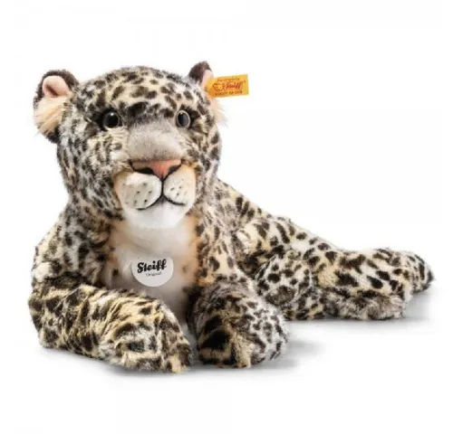 Steiff Kuscheltier Leopard Parddy 36 cm - Majestätisches Steiff Kuscheltier Leopard Parddy aus kuschelweichem Plüsch. Mit seinen beeindruckenden Augen und dem detailverliebten Fell ist er der perfekte Begleiter für Groß und Klein. Waschmaschinenfest bei 30° C.
