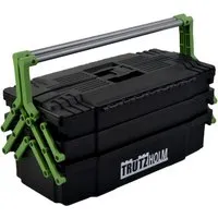 TRUTZHOLM Werkzeugkoffer – 48x24x21 cm, klappbar - Werkzeugkoffer aus robustem PP-Kunststoff mit 8 Trennwänden für individuelle Fächer. Ideal für DIY-Projekte und Hobbyarbeiten, bietet optimale Organisation und einfachen Transport.