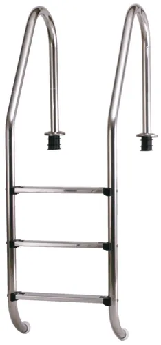 Steinbach breite Edelstahl-Einbauleiter 3-stufig für Swimming Pools, 3 Stufen