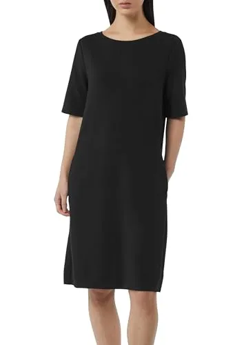 comma Scuber Kleid - Freizeitkleid für Damen mit Rundhalsausschnitt und kurzen Ärmeln, ideal für einen lässigen, bequemen Look.