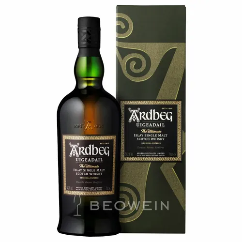Ardbeg Uigeadail - The Ultimate - Islay Single Malt Scotch Whisky - Whisky mit 54,2% Fassstärke, intensiv im Geschmack mit Sherry- und Torfaromen, ideal für Whisky-Liebhaber, die das Besondere suchen.