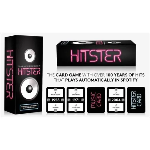 Asmodee Hitster Music Card Game (ENG) - Brettspiel mit QR-Integration für Spotify, über 100 Jahre Musikgeschichte und 300 Songs. Fordere Freunde heraus und gewinne mit musikalischem Wissen!