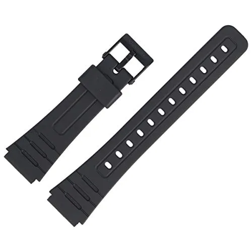 Casio Uhrenarmband 18mm Kunststoff Schwarz - F-105
