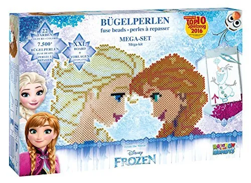Craze 54384 - Rainbow Beadys Bügelperlen Mega Set Disney Frozen inklusiv Zubehör