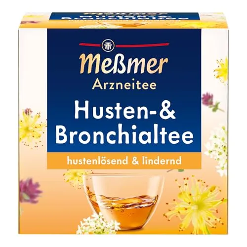 Meßmer Husten‑ & Bronchialtee | Arzneitee mit Anis, Lindenblüten und Thymian | Hustenlösend & lindernd | 9 Teebeutel