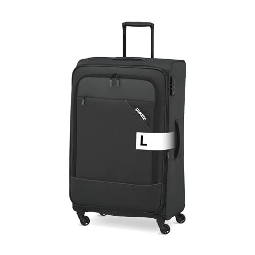 Travelite DERBY 4w Trolley L Anthrazit 77 cm - Erweiterbarer Reisekoffer - Trolley in edlem Anthrazit mit 102 l Volumen, praktischer Dehnfalte für zusätzliches Gepäck und TSA-Zahlenschloss für sichere Reisen.
