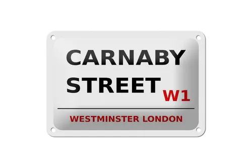 Blechschild London 18x12 cm Westminster Carnaby Street W1 Deko Schild
