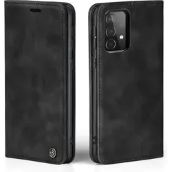 Handy Hülle für Samsung Galaxy A52 / A52 5G / A52s 5G Klapphülle Bookcase Flip Cover Handy Tasche Etui Farbe: Schwarz - Schwarz