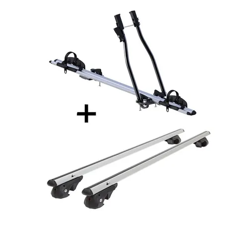 VDP Dachträger für Skoda Roomster 5J ab '06 - Gepäckträger-Set inklusive Fahrradträger SAGITTAR, perfekt für den Transport von Fahrrädern auf Reisen.