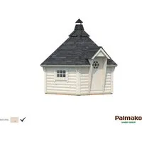 Grillkota Eva 8,7 m² - Hochwertige Grillhütte - Gartenhäuser: Hochwertige Grillhütte aus nordischem Fichtenholz mit 8,7 m² Nutzfläche, ideal für gesellige Grillabende im Garten. Inkl. Klappfenstern und Sitzbank an 5 Seiten.