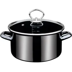 Fleischtopf GSW "Profi-Black-Star", schwarz, H:11,5cm Ø:20cm, Töpfe, Induktion