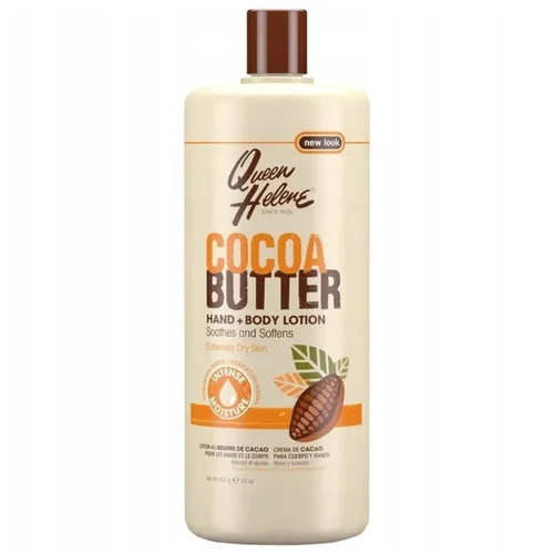 Queen Helene Kakaobutter Hand- und Körperlotion 946ml - Bodylotion mit natürlicher Kakaobutter und Lanolin, ideal zur Beruhigung und Pflege trockener Haut. Spendet intensive Feuchtigkeit und verbessert das Erscheinungsbild von Falten.