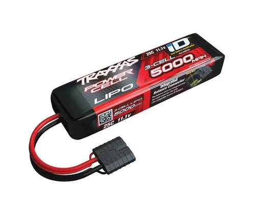 Traxxas Power Cell LiPo 5000mAh 11.1V 25C ID-Stecker - Akkus für Modellbau, Hard Case für optimale Sicherheit, ideal für E-Revo und E-Maxx, 5000mAh Kapazität für lange Laufzeiten.