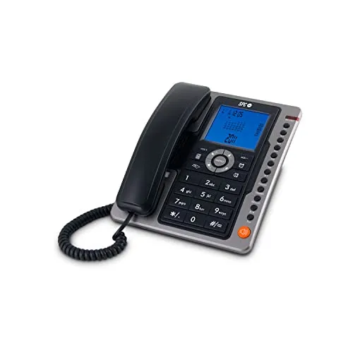 SPC Office Pro - Festnetz-Tischtelefon mit großem Display, 7 Direktspeichern und Anruferkennung für komfortable Nutzung zuhause oder im Büro