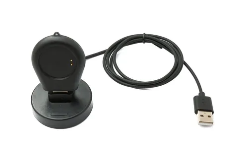 USB 2.0 Kabel 93 cm Ladestation für OnePlus Watch Smartwatch in Schwarz