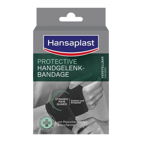 Hansaplast Handgelenkbandage Verstellbar - Bandagen für optimalen Halt und Unterstützung des Handgelenks, ideal bei Verletzungen oder Überlastung.