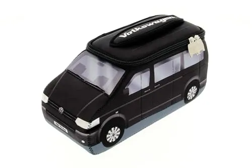 BRISA VW Collection - Volkswagen Neopren Kulturtasche im T5 Bulli Design - Kulturtasche im T5 Bulli Design, multifunktional und mit praktischen Fächern. Ideal für Kosmetik, Reiseapotheke oder als Kühltasche. Offiziell lizenziertes Volkswagen Produkt.
