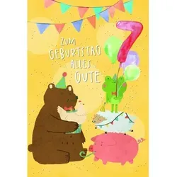 Skorpion Geburtstagskarten Geburtstagskarte - Zum Geburtstag alles Gute - 7 Jahre
