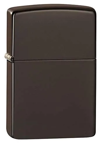 Zippo Sturmfeuerzeug - Brown Matte, Base Model - Nachfüllbar - Wiederverwendbar - Windfestes Design - Geschenkbox - Made in USA