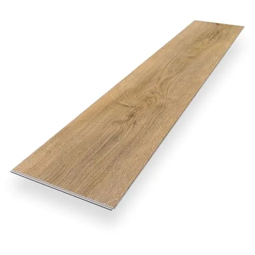 Vinylboden Klick Vinyl Premium "Eiche Cuxhaven" | Braun Holzoptik | integrierte Trittschalldämmung | 1220 x 225 x 5 mm | Paket mit 2,2 m² | Fußbodenheizung geeignet | 100% wasserfest | Bodenglück