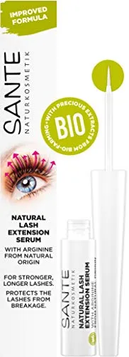 Natürliches Bio Wimpernserum von SANTE Naturkosmetik, Natural Lash Extension Serum, Wimpernbooster für Verlängerung & mehr Wachstum, ohne Hormone, Vegan, 3, 5ml