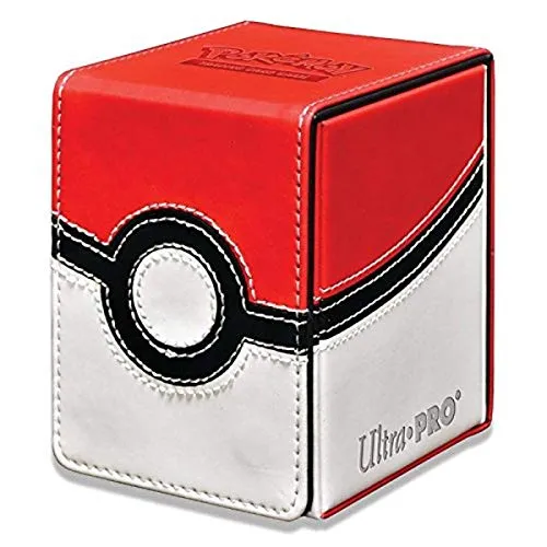 Pokemon Pokeball Alcove Flip Box - Sammelkartenspiel-Zubehör - Sammelkarten-Organizer für bis zu 100 double-sleeved Karten, ideal für Pokémon-Enthusiasten und sicheres Aufbewahren.