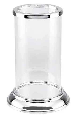 Hermann Bauer Windlicht "Klassisch" versilbert, H 22 cm - Elegantes Windlicht aus versilbertem Metall mit abnehmbarem Glaszylinder. Ideal für stimmungsvolle Lichtakzente in jedem Raum. Perfekt für gemütliche Stunden und besondere Anlässe.