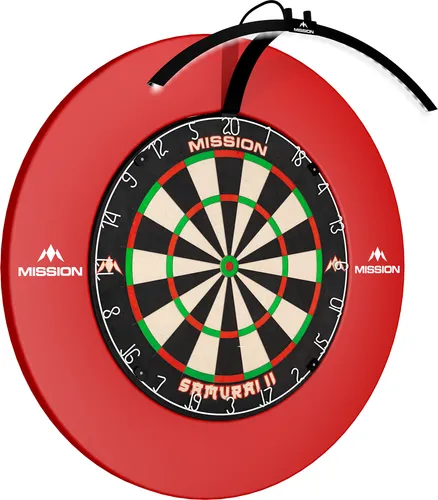 Mission Torus 100 Dartscheibe mit klappbarem Licht - Weiteres Zubehör für Steeldart, tragbare und leichte Beleuchtung für optimale Sicht bei Dartspielen, ideal für unterwegs.