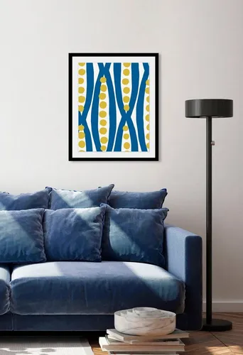 queence Bild Newsha, Abstrakt, Figuren, Gemälde, Kunst (1 St), HD Premium Poster-Druck inkl. Holzrahmen