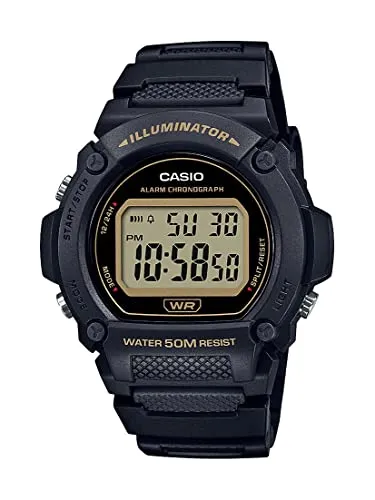 Casio Sportuhr W219H-1A2V - Robuste Armbanduhr für aktive Lebensstile - Die Casio W219H-1A2V ist eine strapazierfähige Armbanduhr mit praktischem Schnallenverschluss. Ideal für Sport und Freizeit, kombiniert sie Funktionalität mit einem modernen Design.