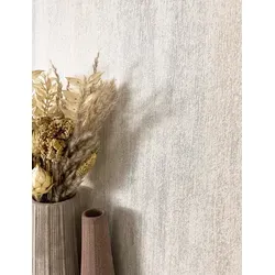 NEWROOM Tapete Grau Vliestapete Unifarbe - Glitzer Tapete Modern Beige Greige Struktur Metallic Glanztapete Uni Universal Einfarbig inkl. Tapezier-Ratgeber