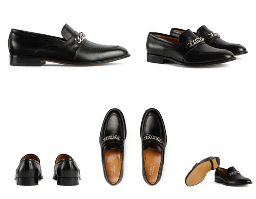 GUCCI Chain Slip-On Loafers Sneakers Derby Schuhe Mocassin Slippers Shoes 43