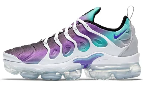 Nike Herren Air Vapormax Plus Sneaker, White/Fierce Purple-Aurora Green-Black, 41 EU